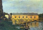 Alfred Sisley Maschinenhaus der Pumpe in Marly France oil painting artist